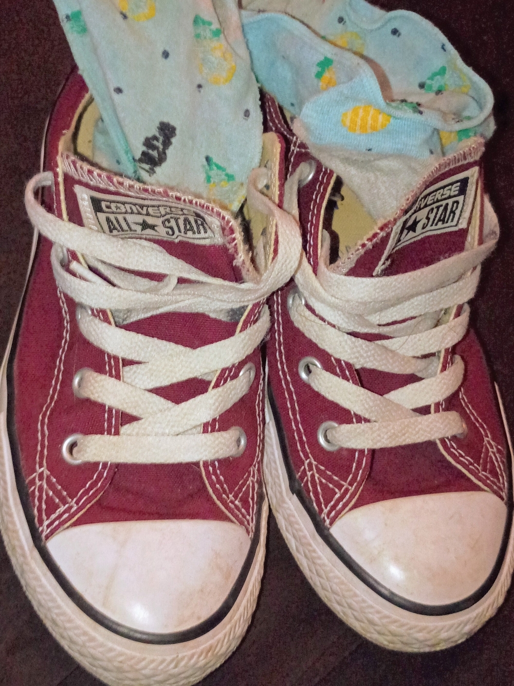 Converse Women's Small Burgundy All Star Low Top Sneakers
